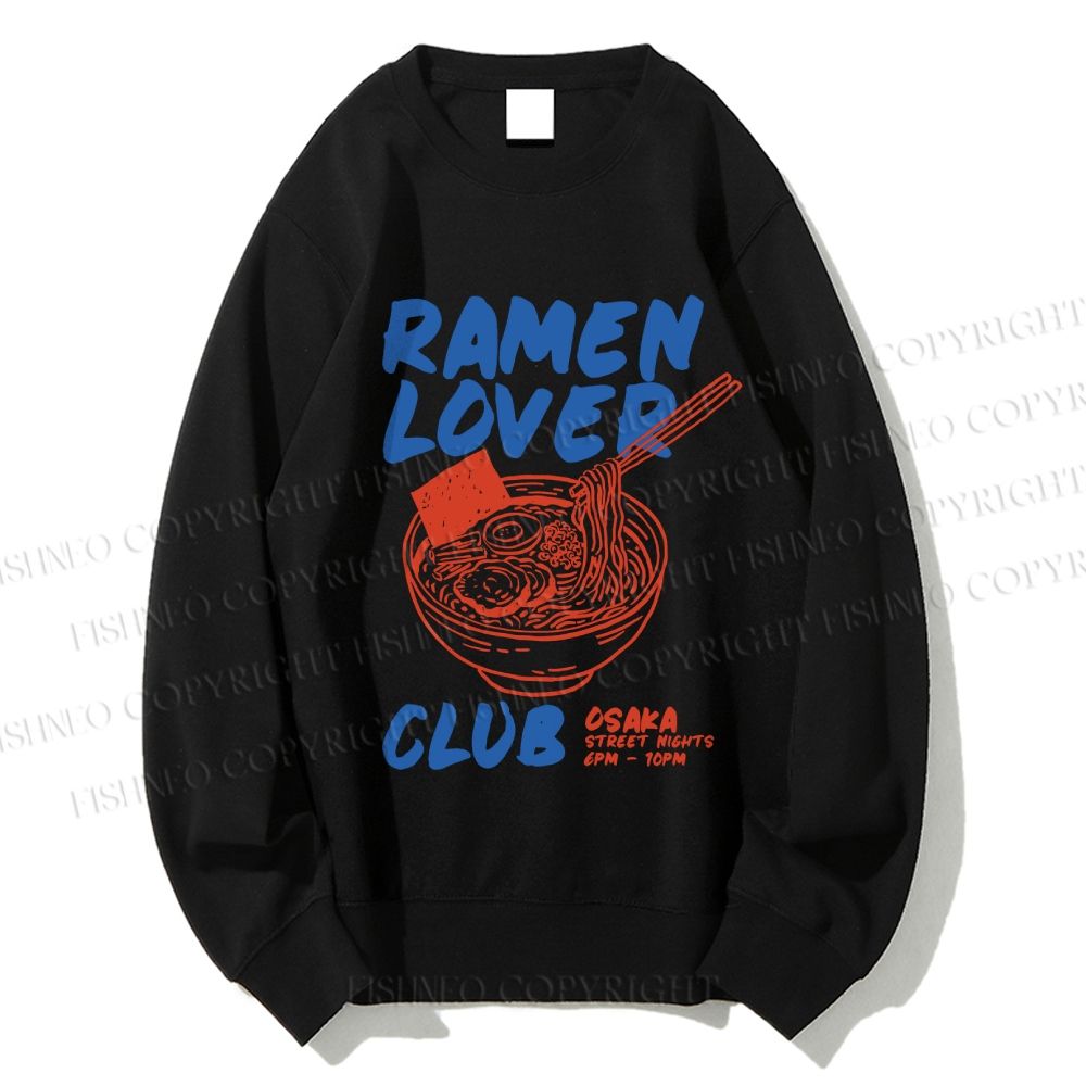 Unisex Ramen Lover Club Printed Sweatshirt
