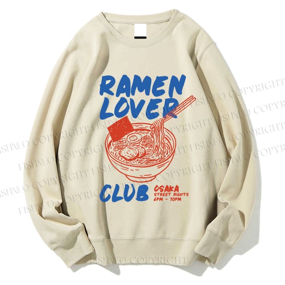 Unisex Ramen Lover Club Printed Sweatshirt