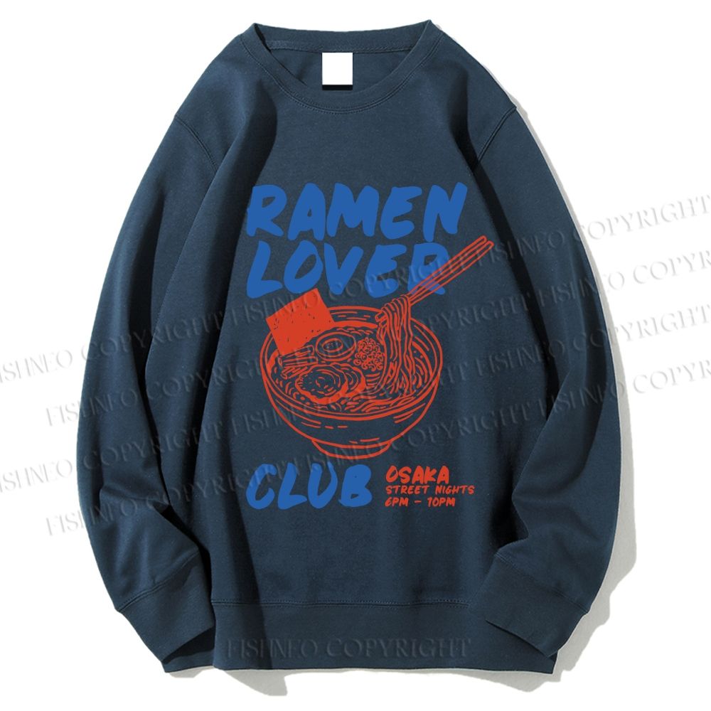 Unisex Ramen Lover Club Printed Sweatshirt