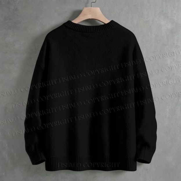 Bauhaus Geometric Eyes  Crew Neck Sweater