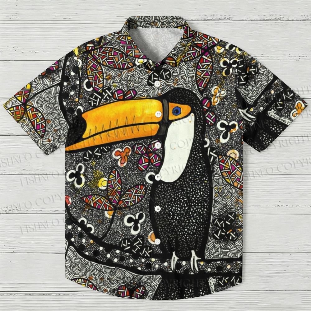 Toucan Tribal Dot Art  Hawaiian Shirt