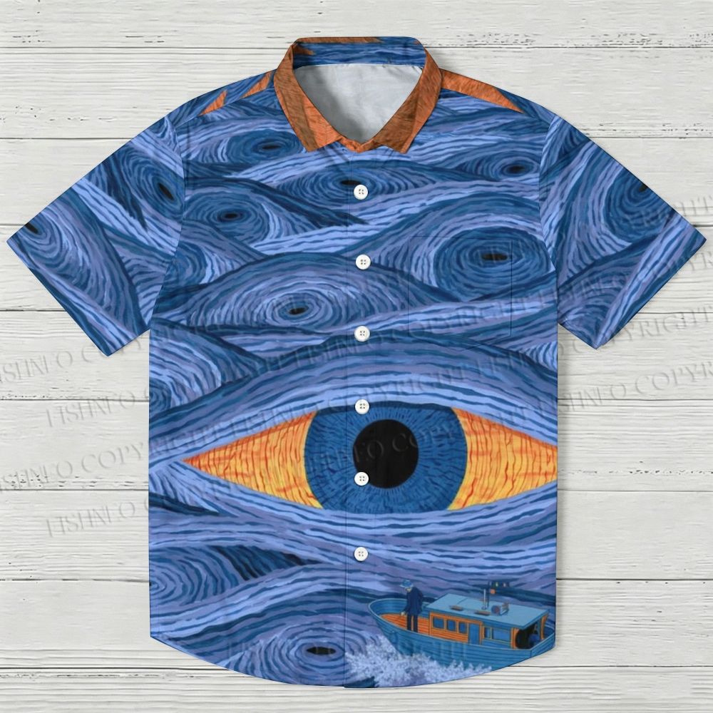 Starry Night Big Eye Surreal  Hawaiian Shirt