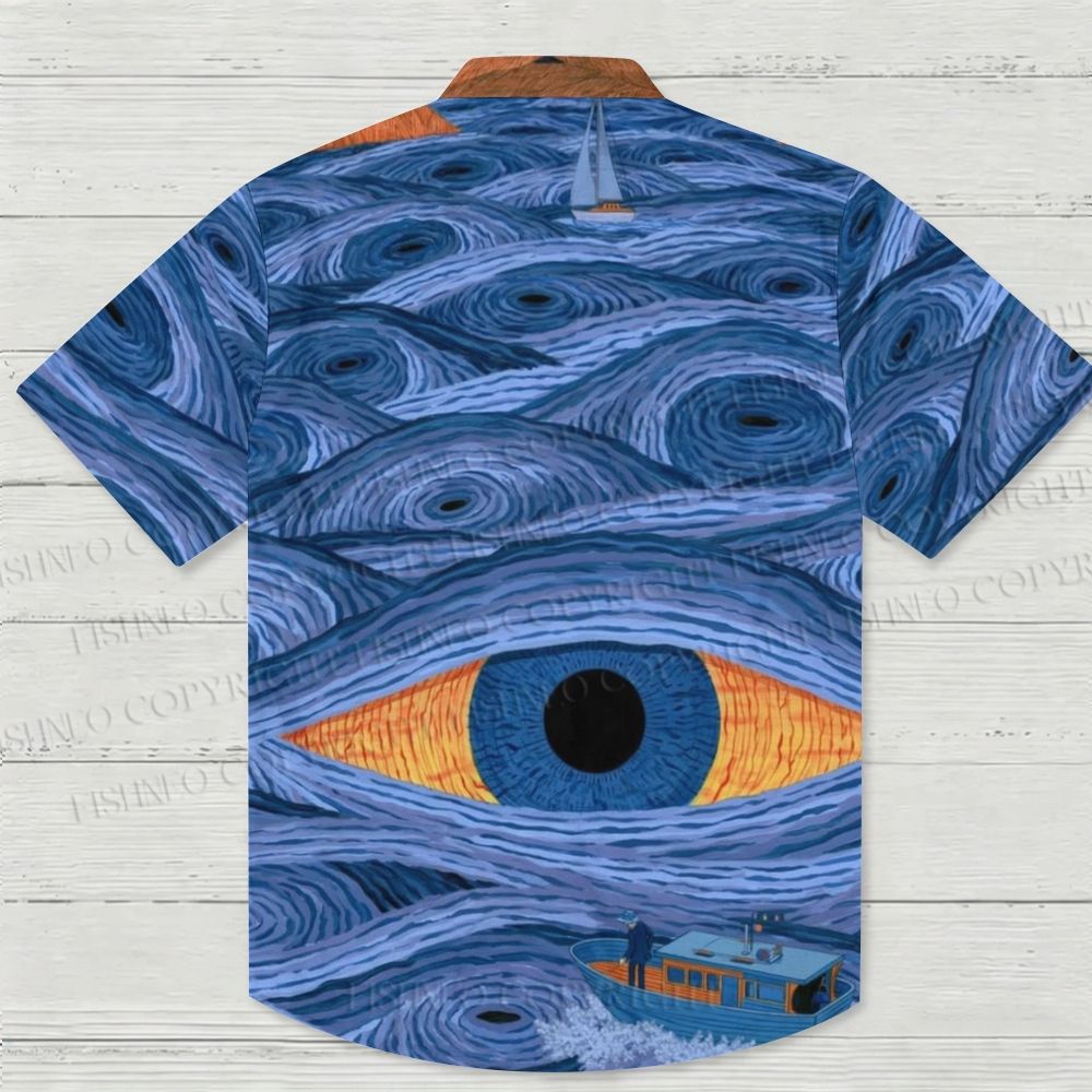 Starry Night Big Eye Surreal  Hawaiian Shirt