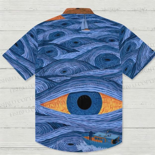 Starry Night Big Eye Surreal  Hawaiian Shirt