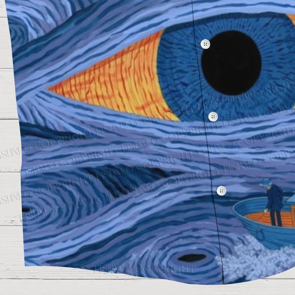 Starry Night Big Eye Surreal  Hawaiian Shirt