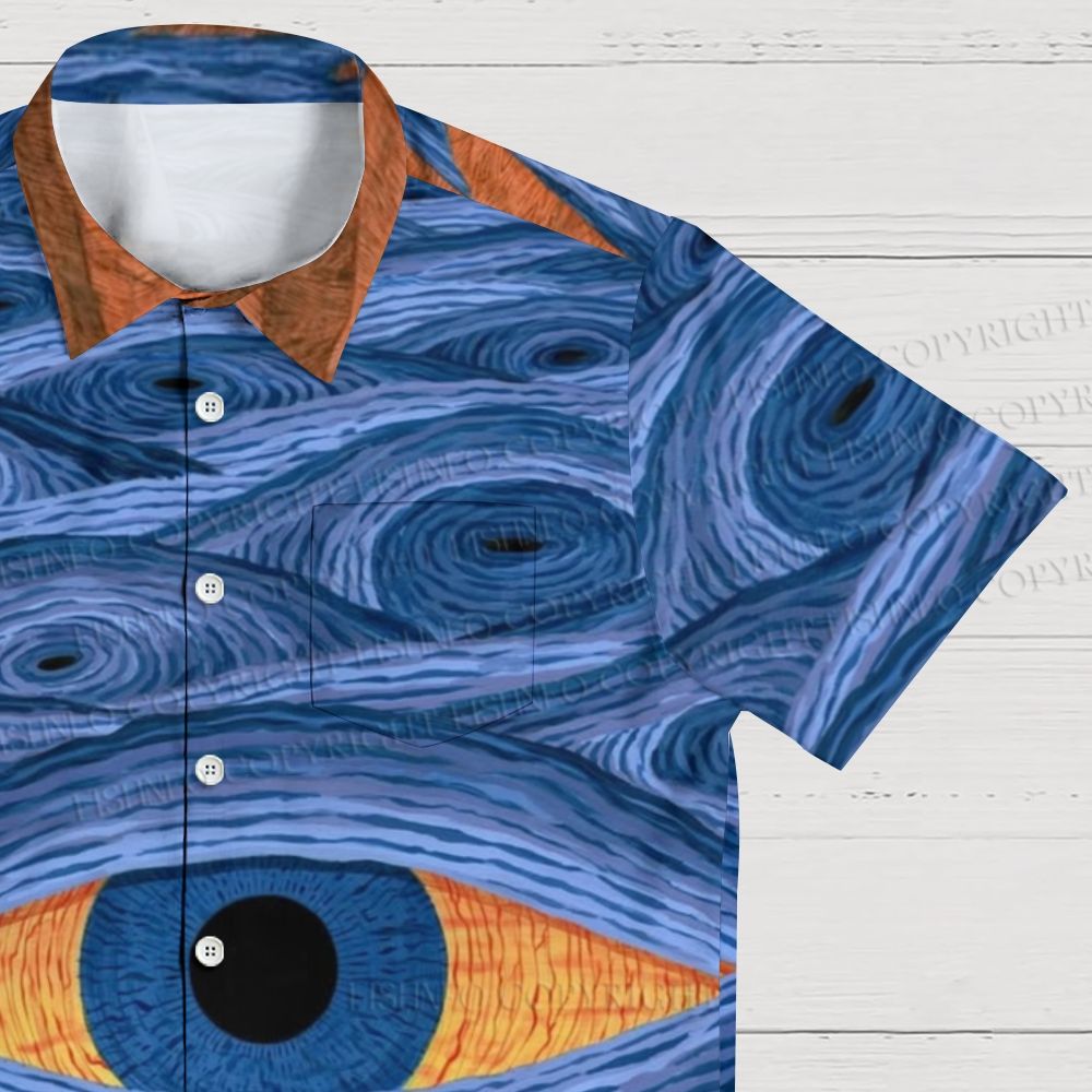 Starry Night Big Eye Surreal  Hawaiian Shirt