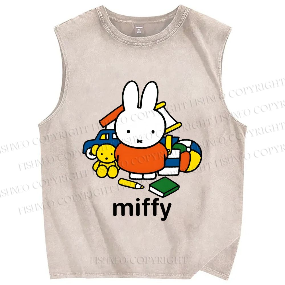 Unisex Childhood Miffy Printed Washed Tank Top