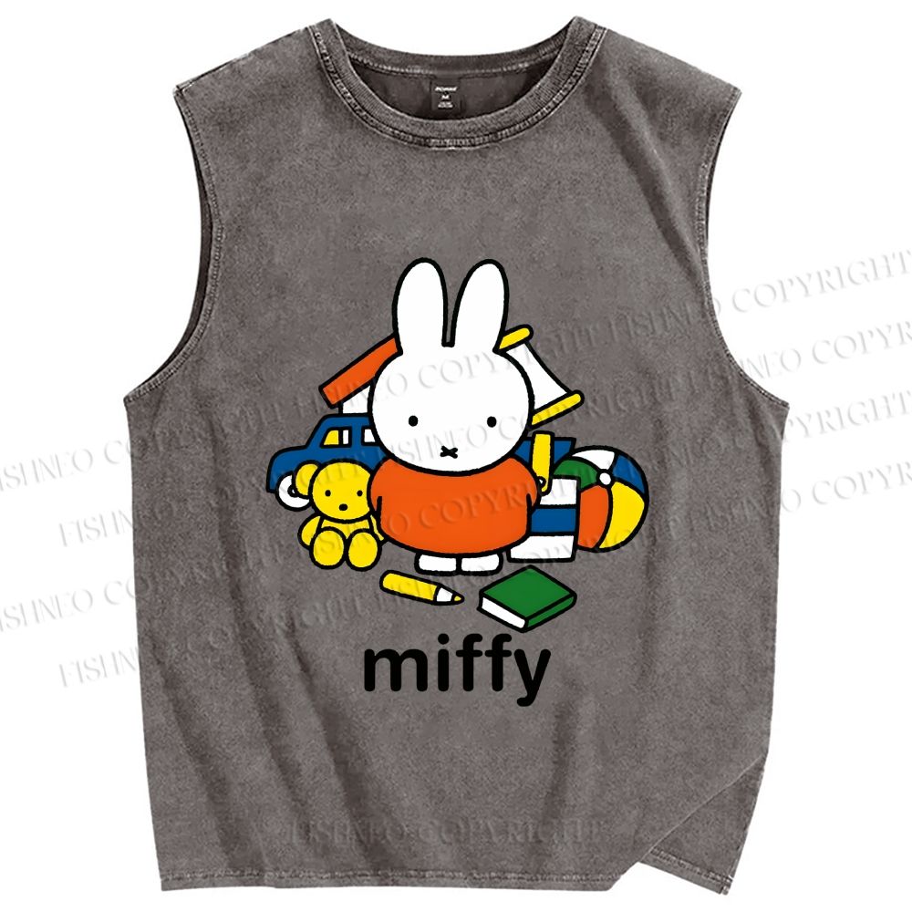 Unisex Childhood Miffy Printed Washed Tank Top