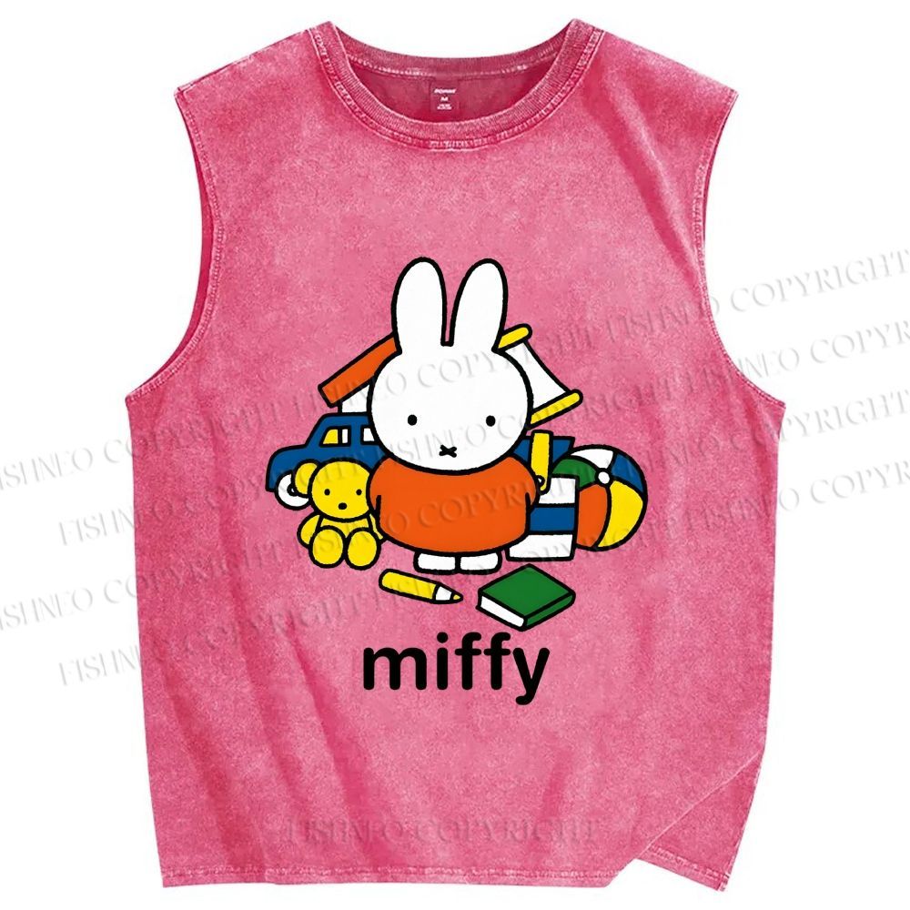 Unisex Childhood Miffy Printed Washed Tank Top