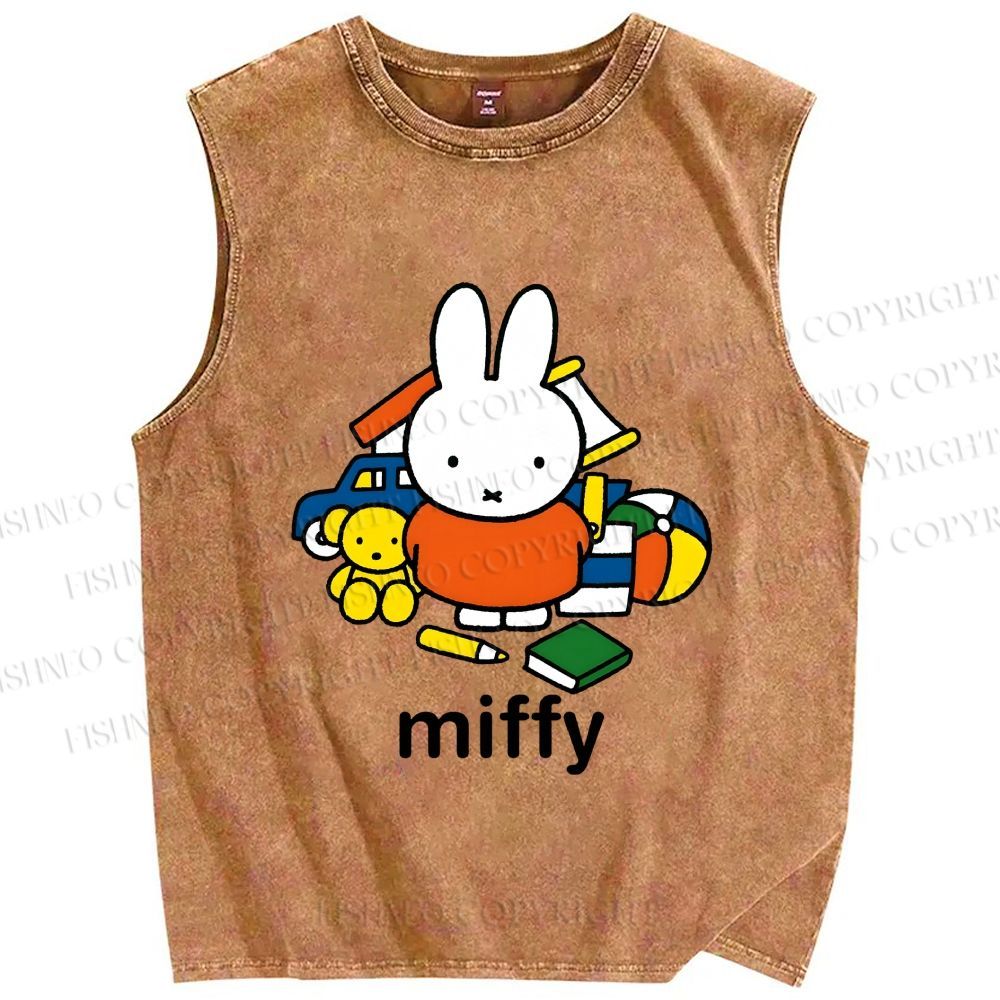 Unisex Childhood Miffy Printed Washed Tank Top