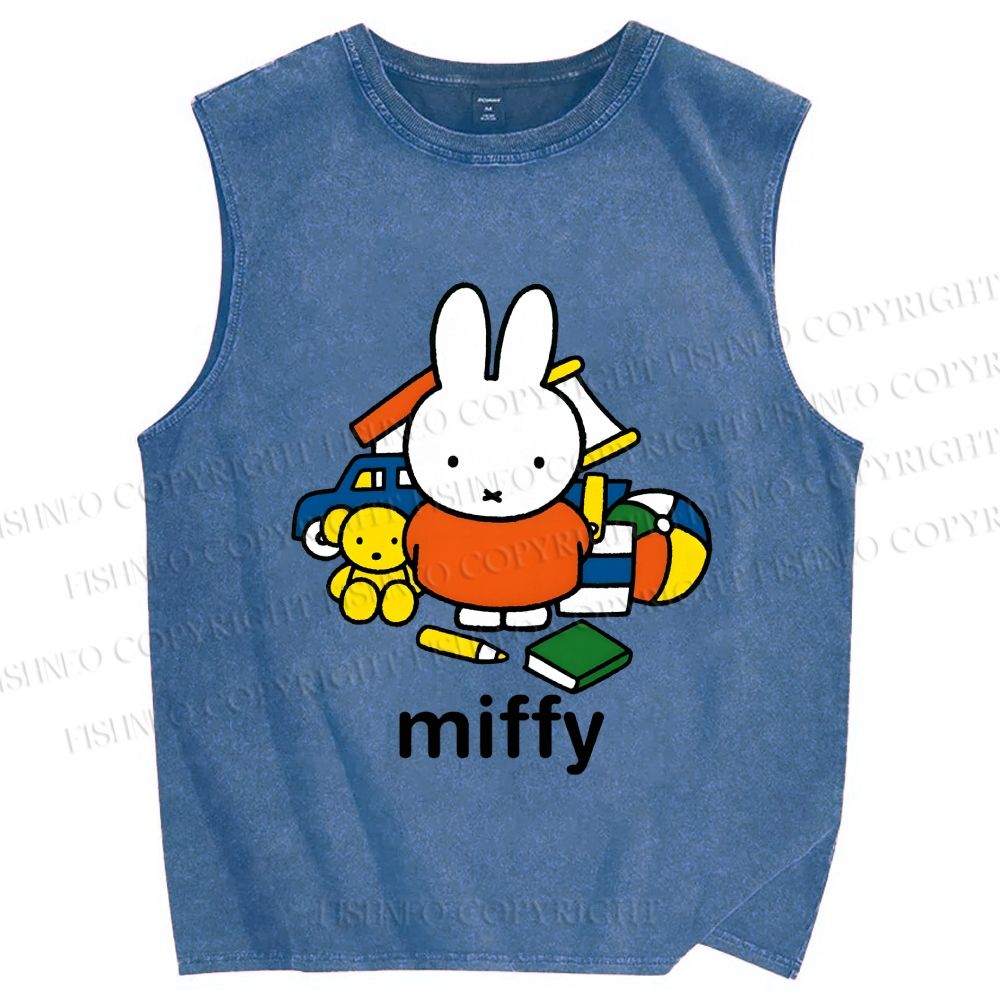 Unisex Childhood Miffy Printed Washed Tank Top
