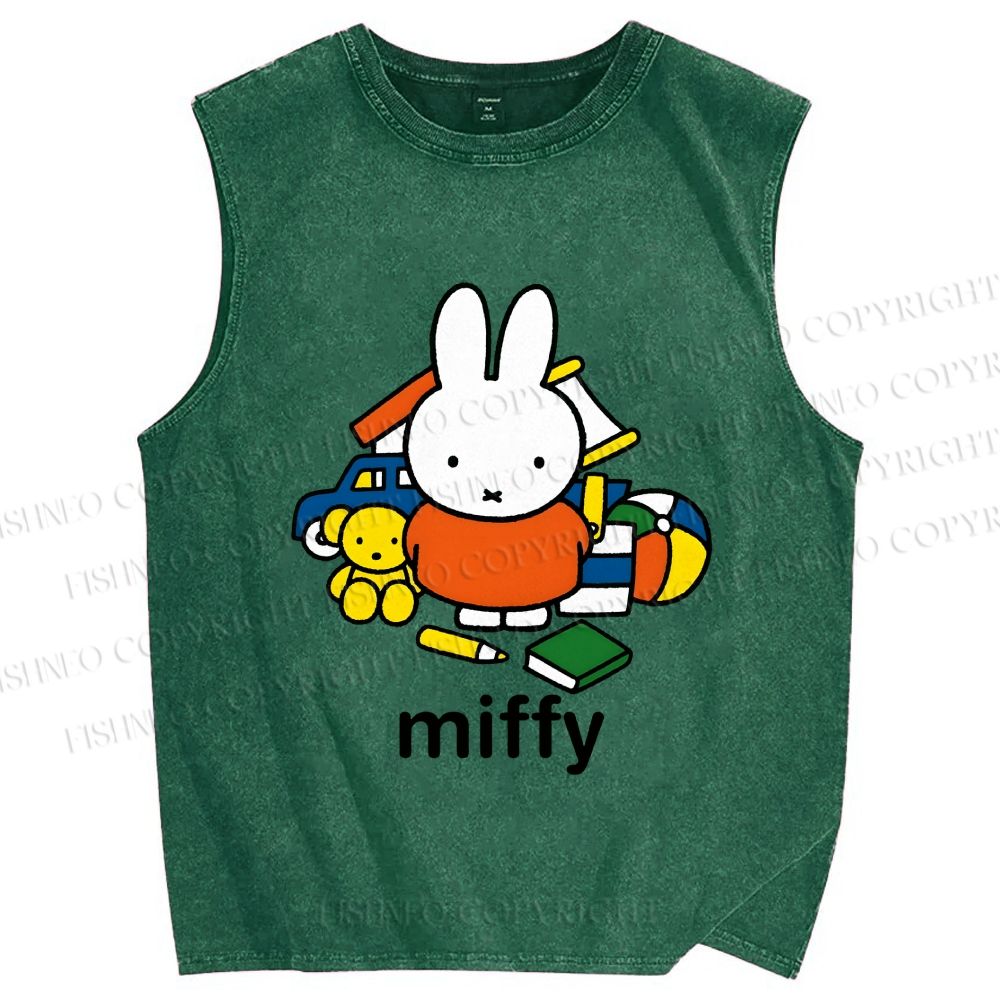 Unisex Childhood Miffy Printed Washed Tank Top