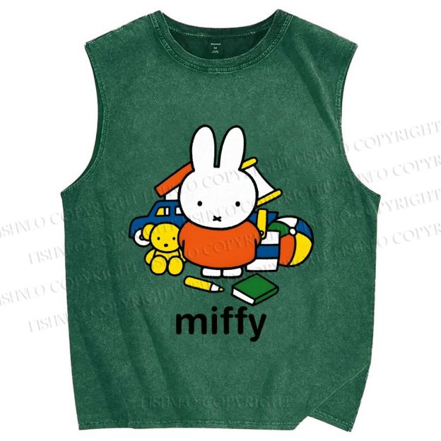 Unisex Childhood Miffy Printed Washed Tank Top
