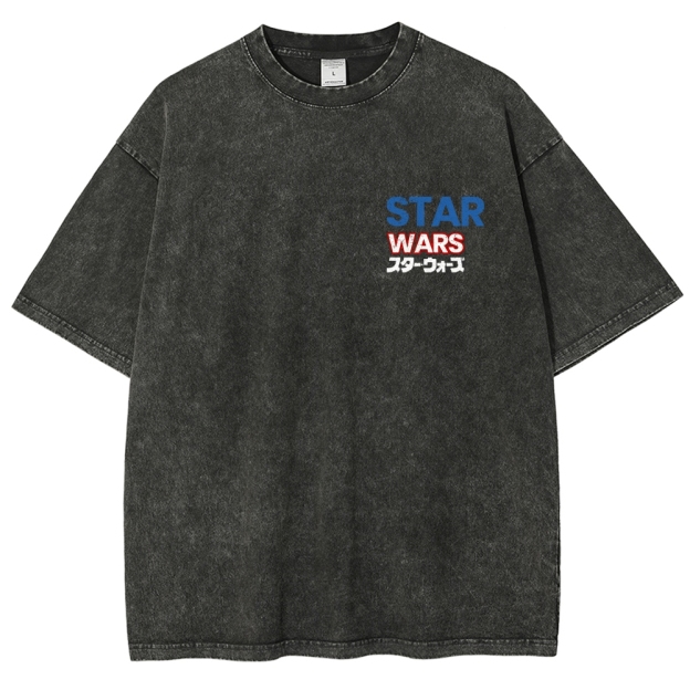 Jaws Shark Vintage Wash Japanese Design Back Art T-Shirt