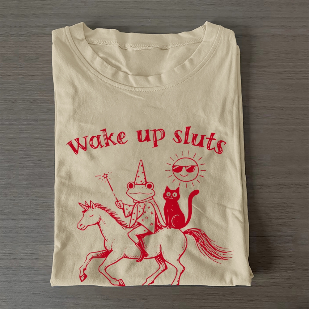 Wake Up Sluts Folded Classic T-shirt