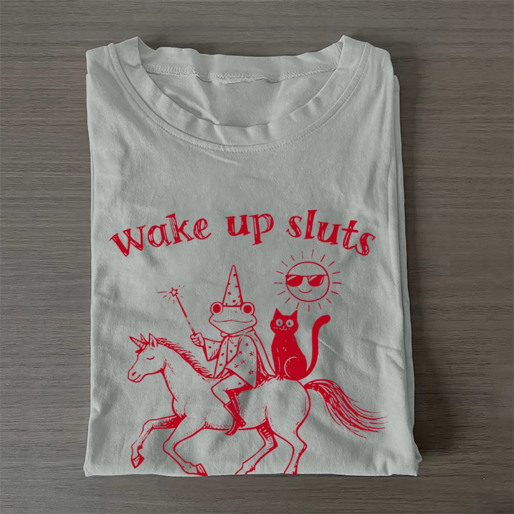 Wake Up Sluts Folded Classic T-shirt