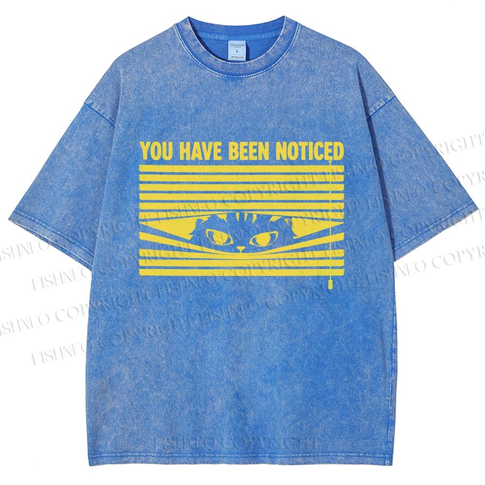 Unisex You Have Been Noticed Printed Washed Tee