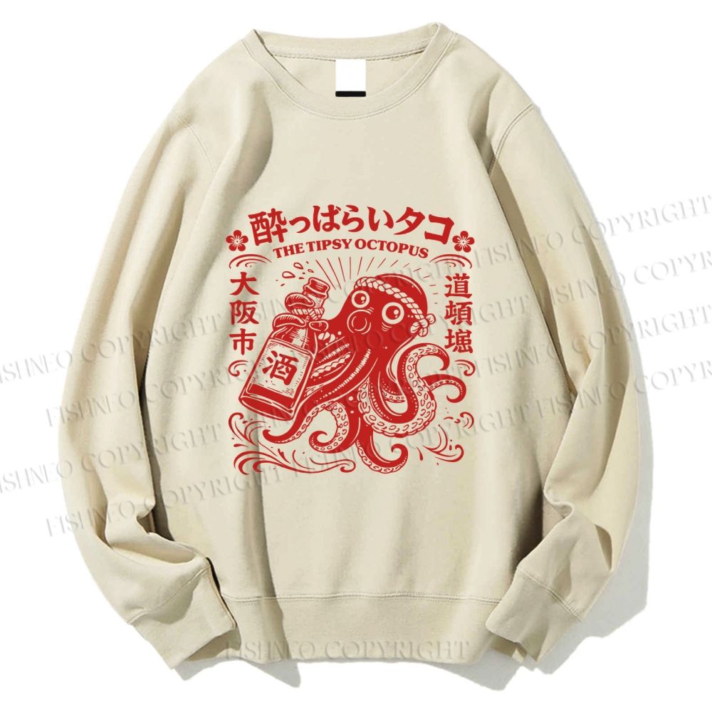 Unisex The Tipsy Octopus Printed Sweatshirt