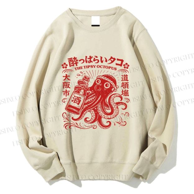 Unisex The Tipsy Octopus Printed Sweatshirt