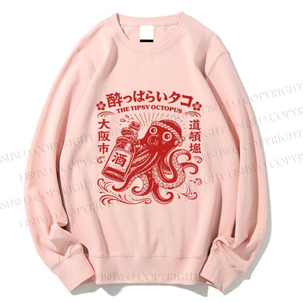 Unisex The Tipsy Octopus Printed Sweatshirt