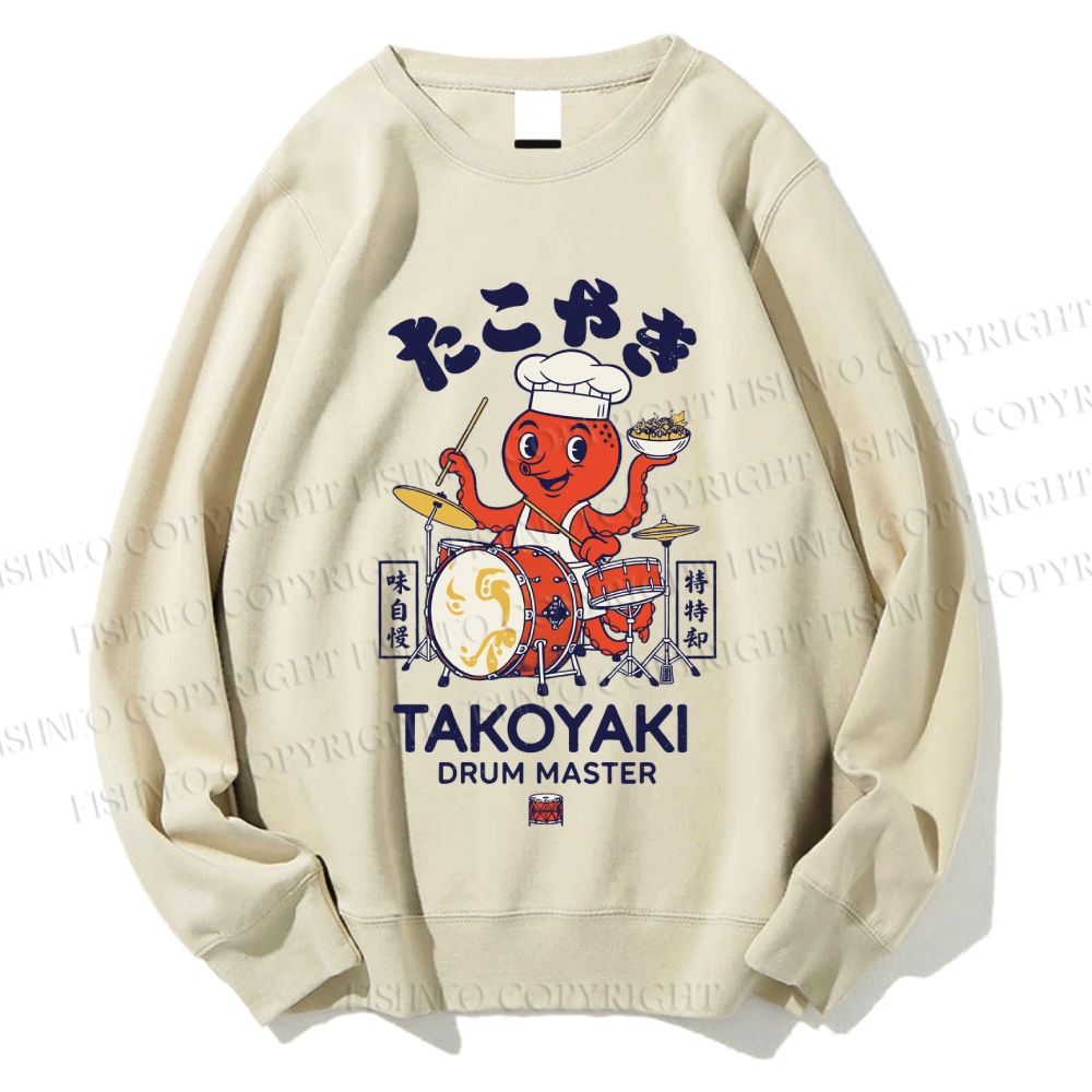 Unisex Osaka Dotonbori Octopus Printed Sweatshirt