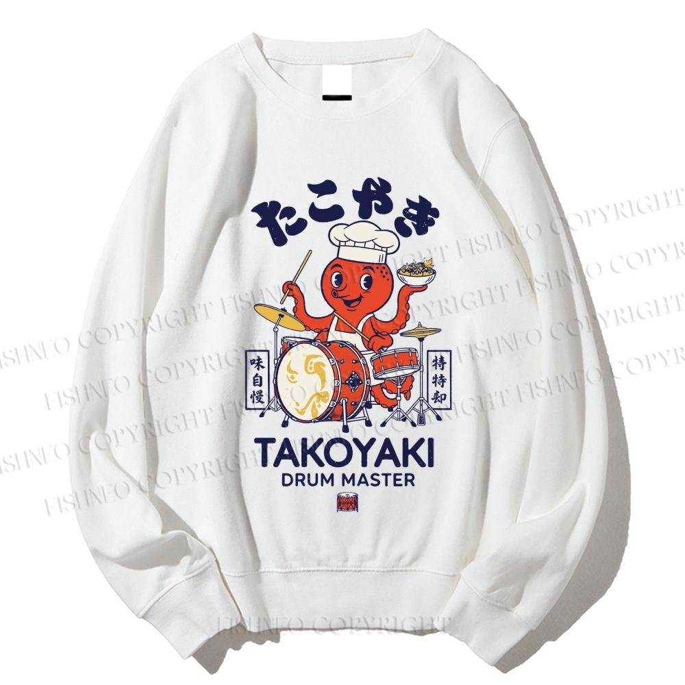 Unisex Osaka Dotonbori Octopus Printed Sweatshirt