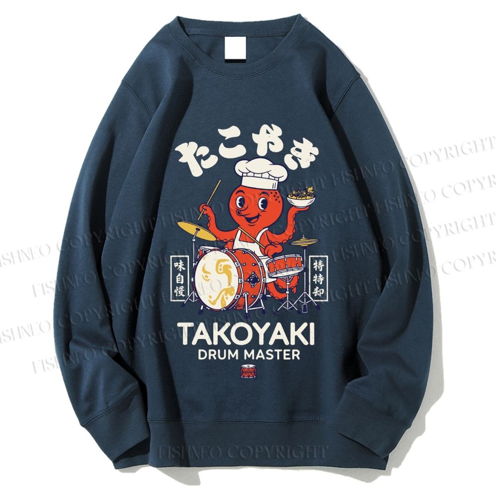 Unisex Osaka Dotonbori Octopus Printed Sweatshirt
