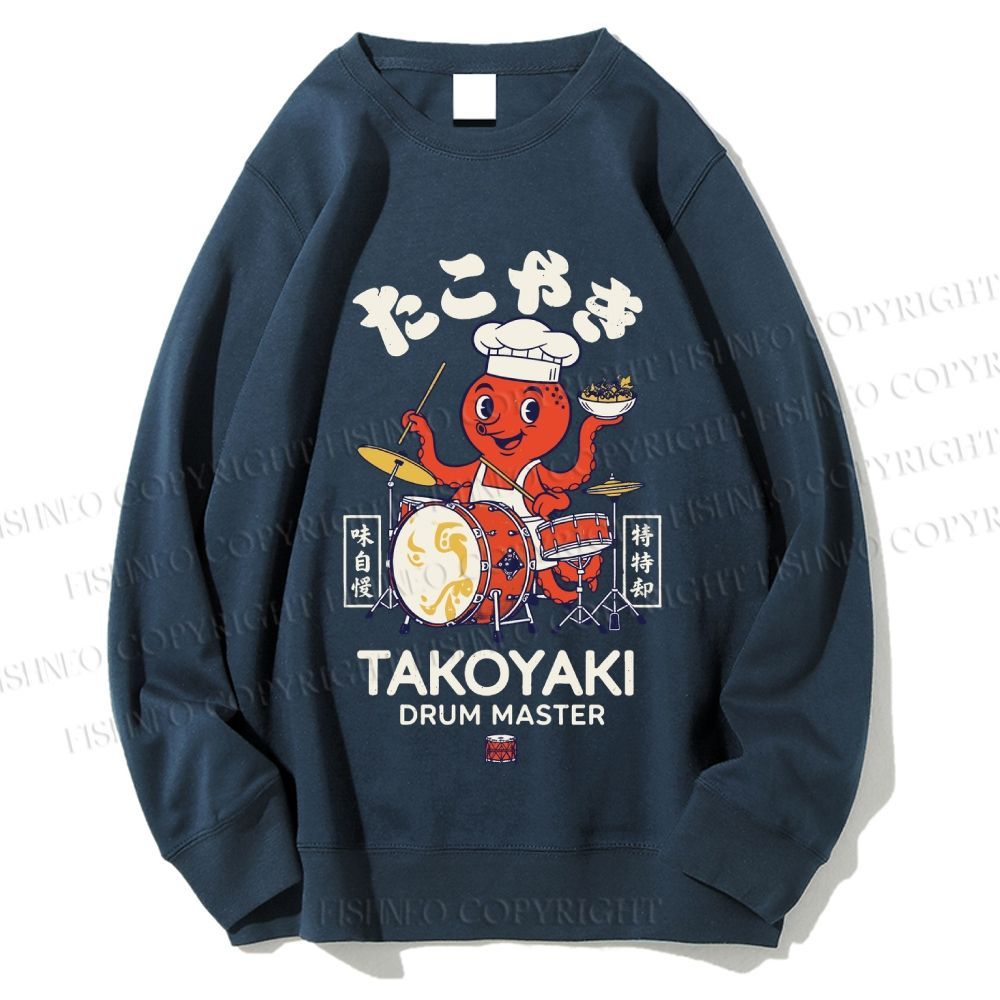 Unisex Osaka Dotonbori Octopus Printed Sweatshirt