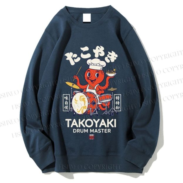 Unisex Osaka Dotonbori Octopus Printed Sweatshirt