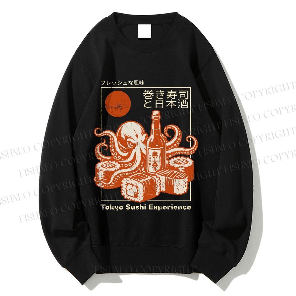 Unisex Tokyo Sushi Experience Printed Sweatshirt