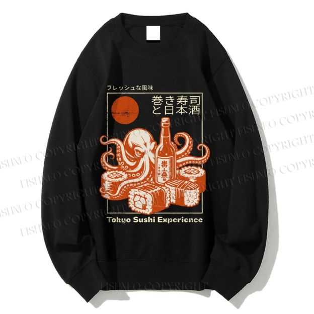 Unisex Tokyo Sushi Experience Printed Sweatshirt