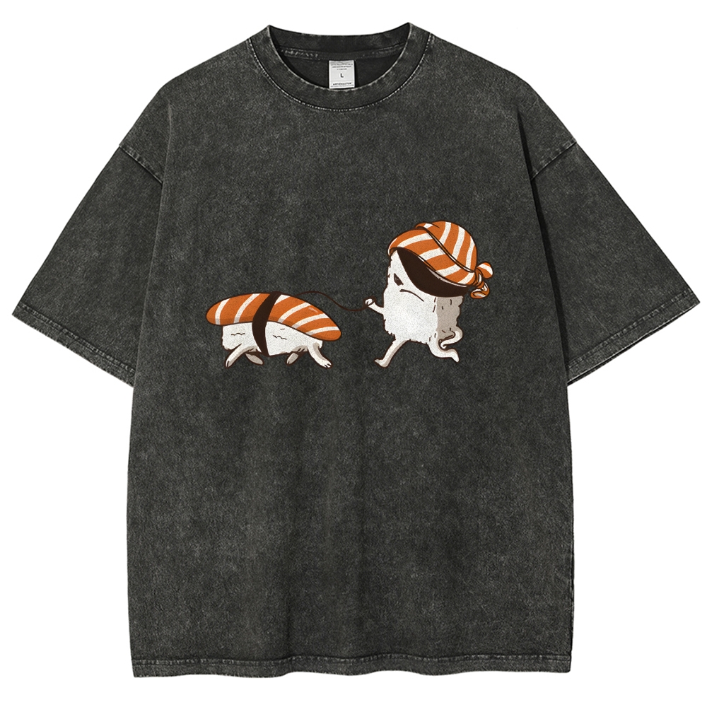 Sushi Walking Sushi Washed T-Shirt