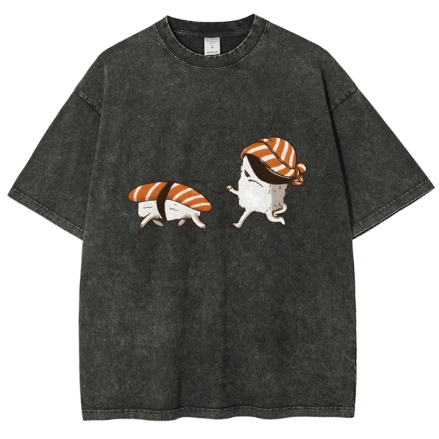 Sushi Walking Sushi Washed T-Shirt