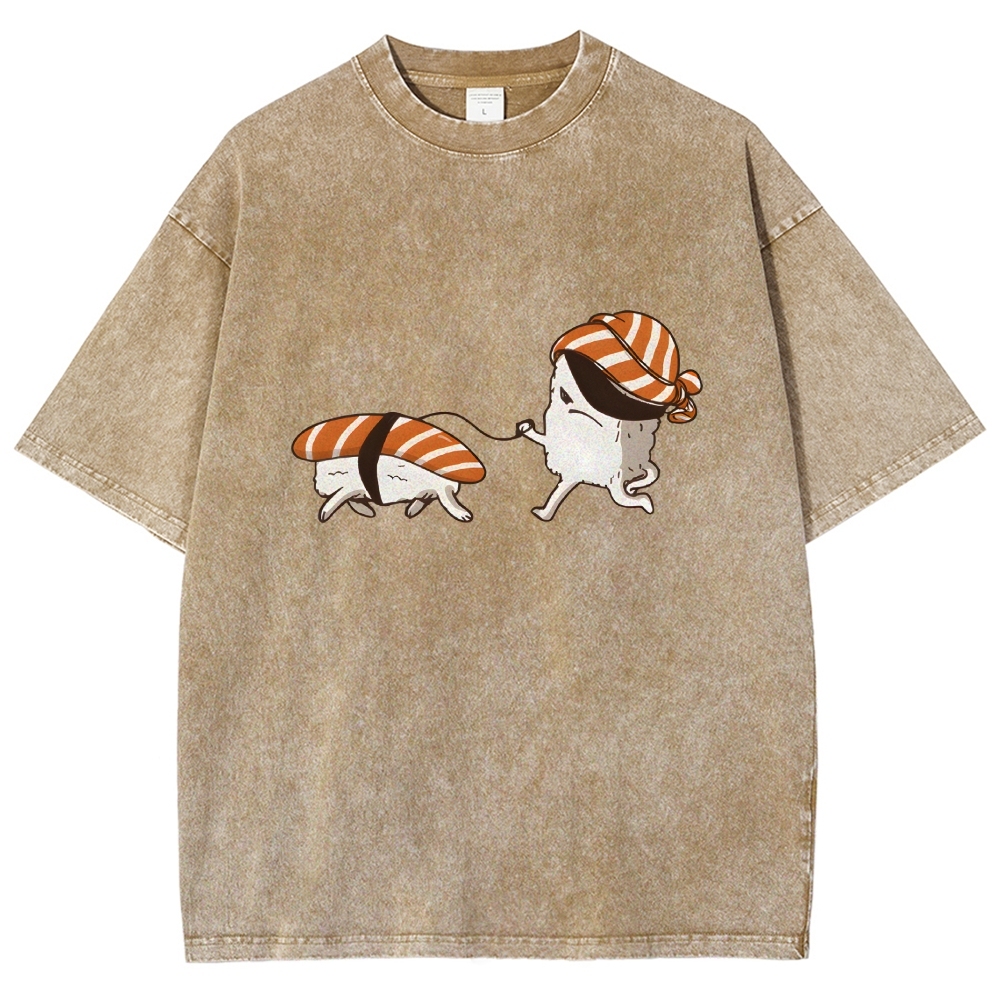 Sushi Walking Sushi Washed T-Shirt