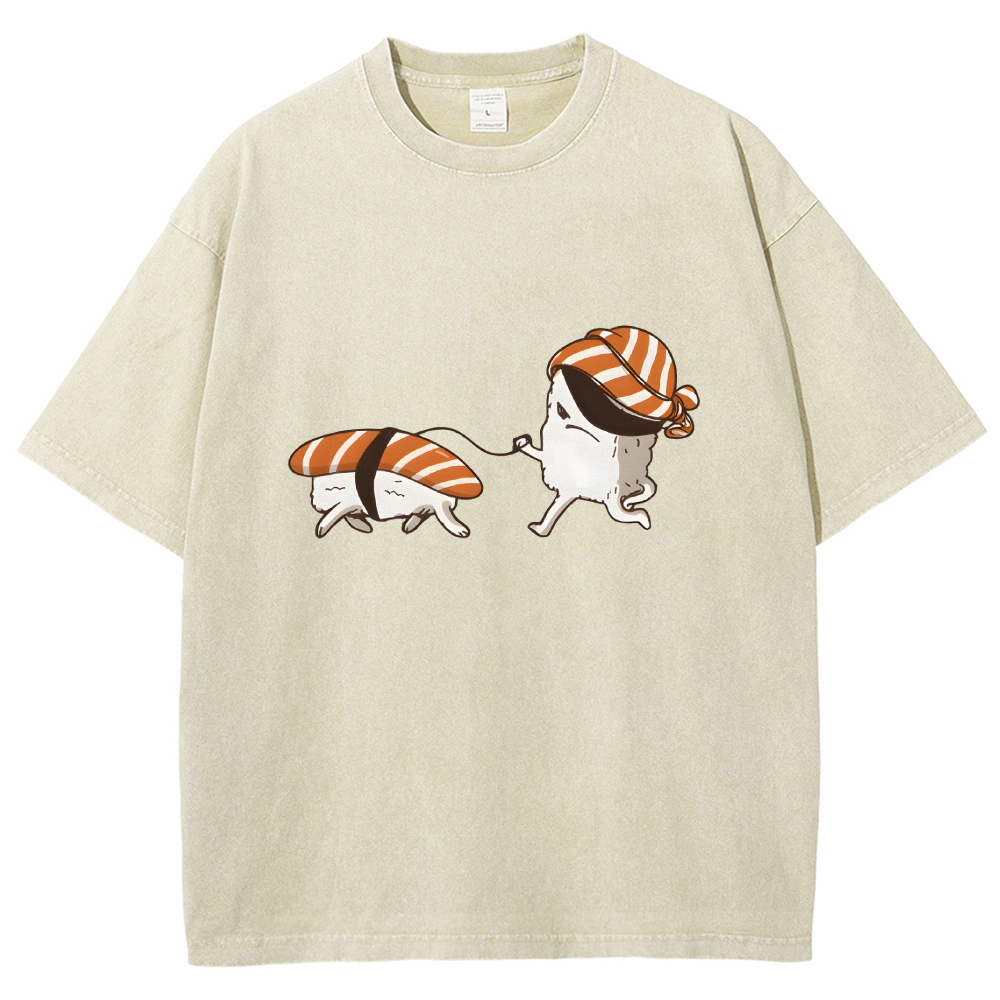 Sushi Walking Sushi Washed T-Shirt