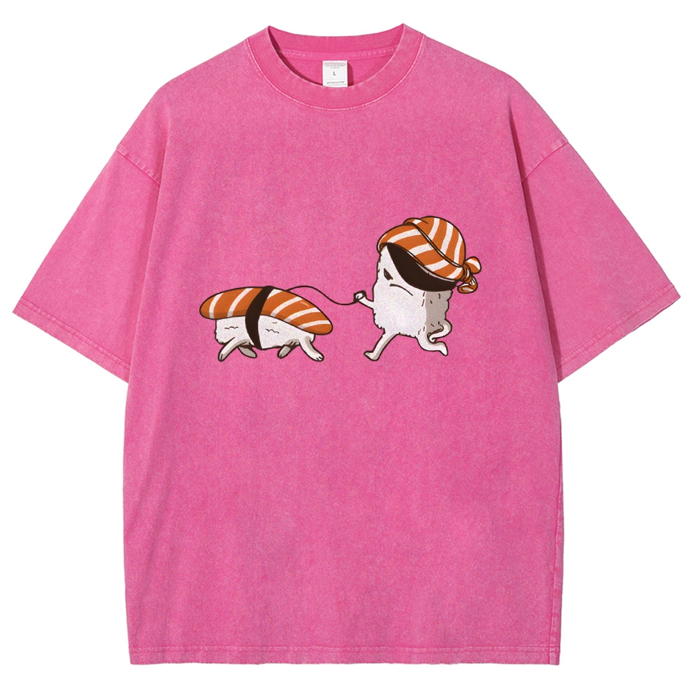 Sushi Walking Sushi Washed T-Shirt
