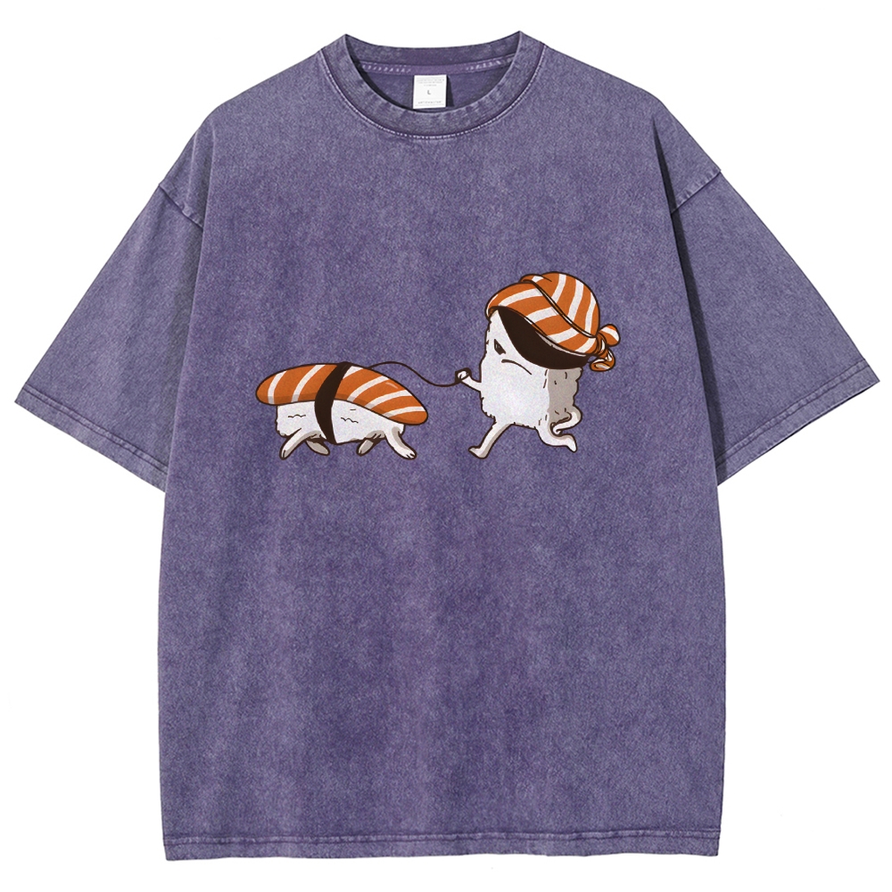 Sushi Walking Sushi Washed T-Shirt