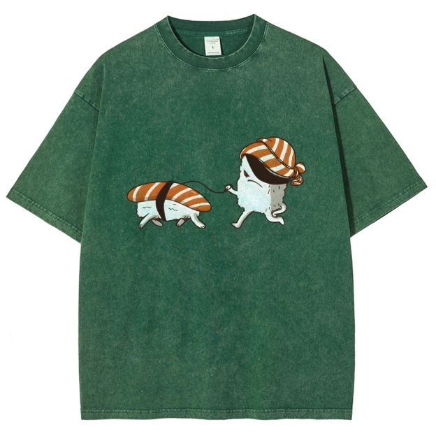 Sushi Walking Sushi Washed T-Shirt