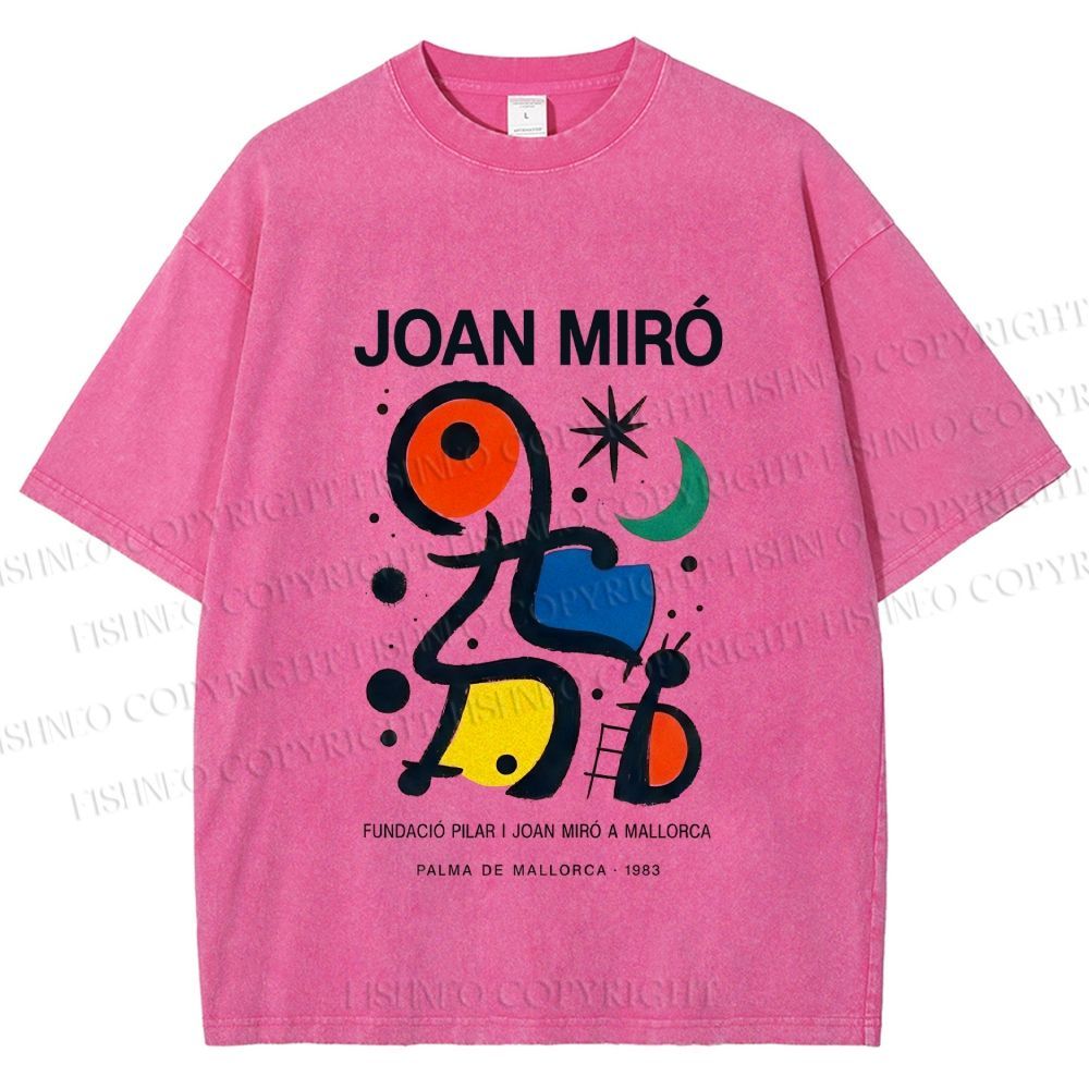 Unisex Joan Miró Poster Printed Washed Tee