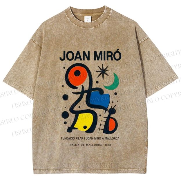 Unisex Joan Miró Poster Printed Washed Tee