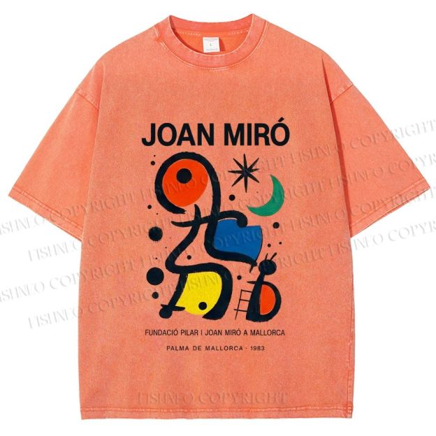 Unisex Joan Miró Poster Printed Washed Tee