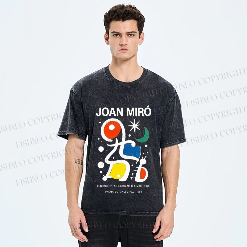 Unisex Joan Miró Poster Printed Washed Tee