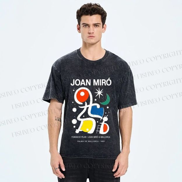 Unisex Joan Miró Poster Printed Washed Tee