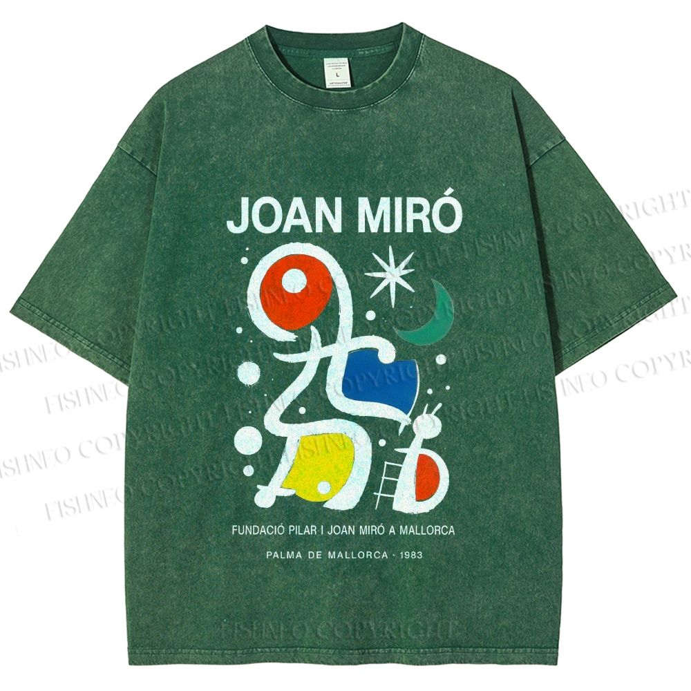 Unisex Joan Miró Poster Printed Washed Tee