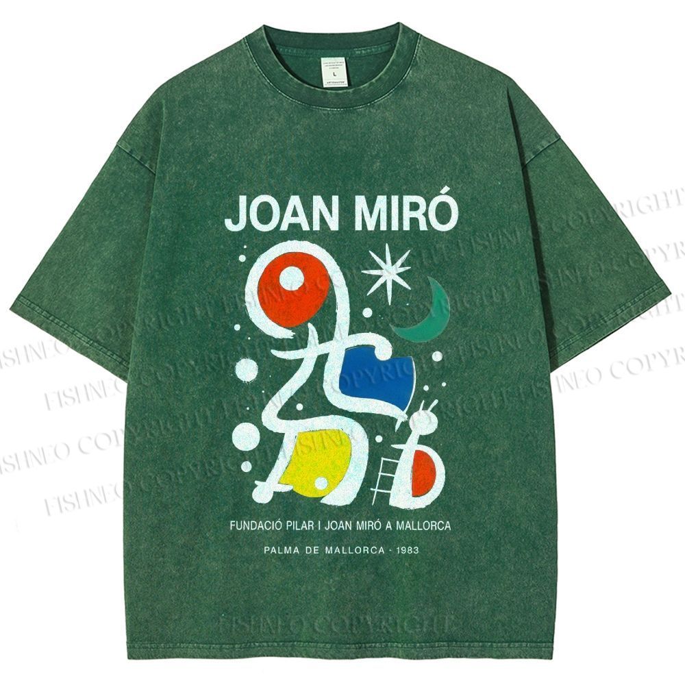 Unisex Joan Miró Poster Printed Washed Tee