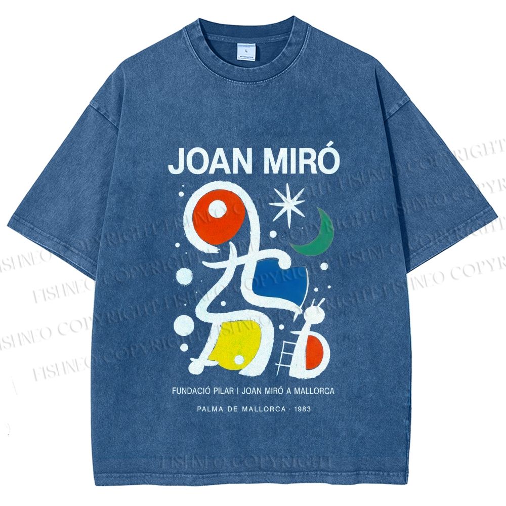 Unisex Joan Miró Poster Printed Washed Tee
