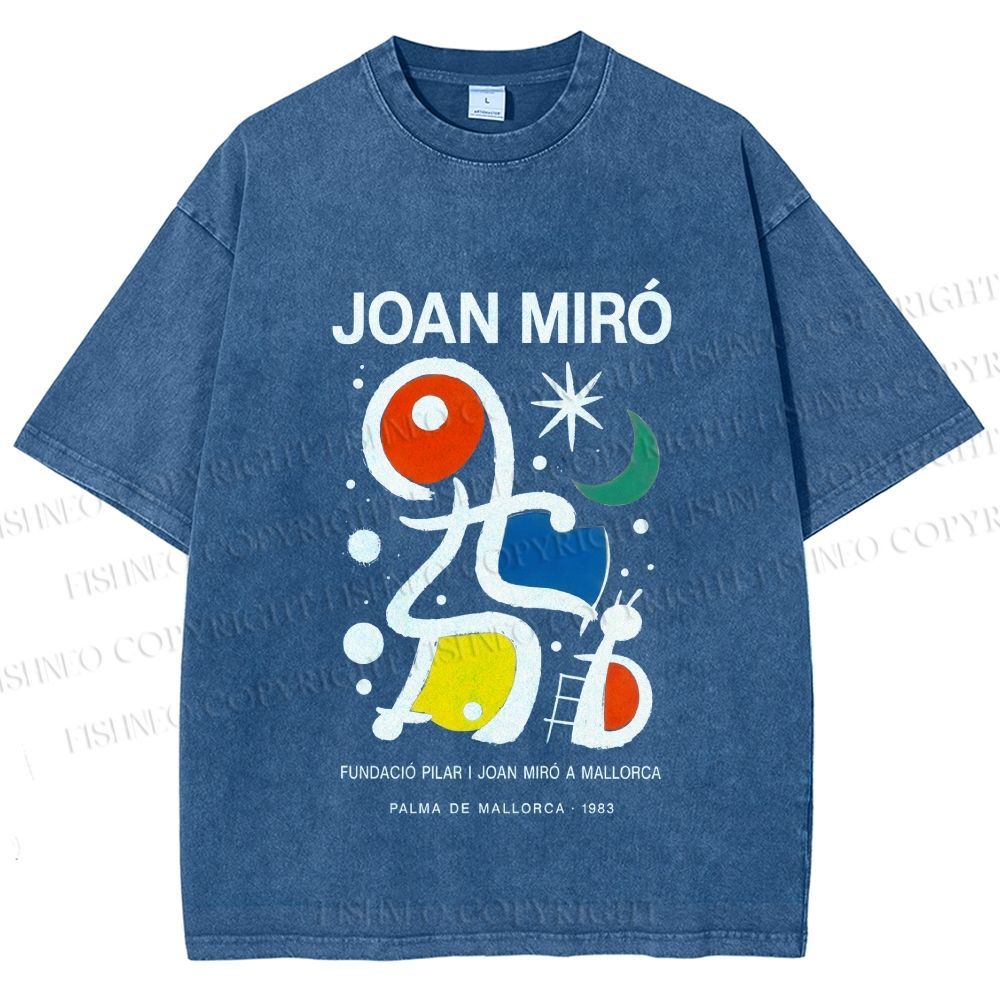 Unisex Joan Miró Poster Printed Washed Tee