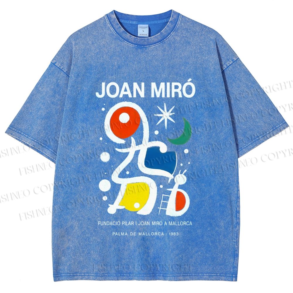 Unisex Joan Miró Poster Printed Washed Tee