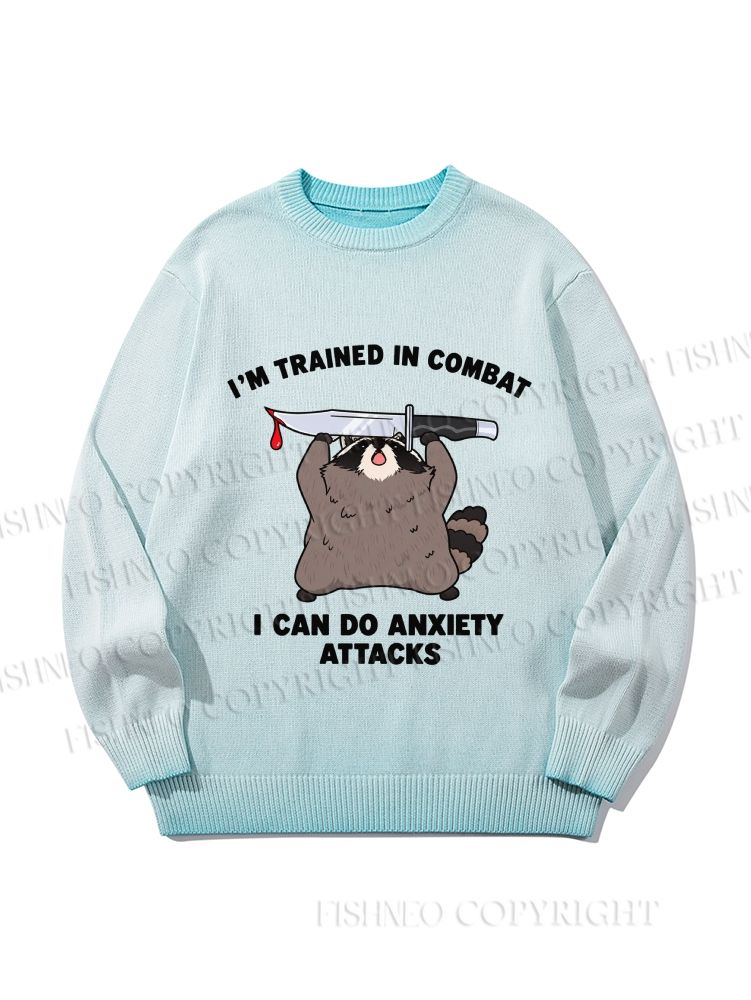 Unisex I Can Do Anxiety Attacks Gradient Casual Sweater