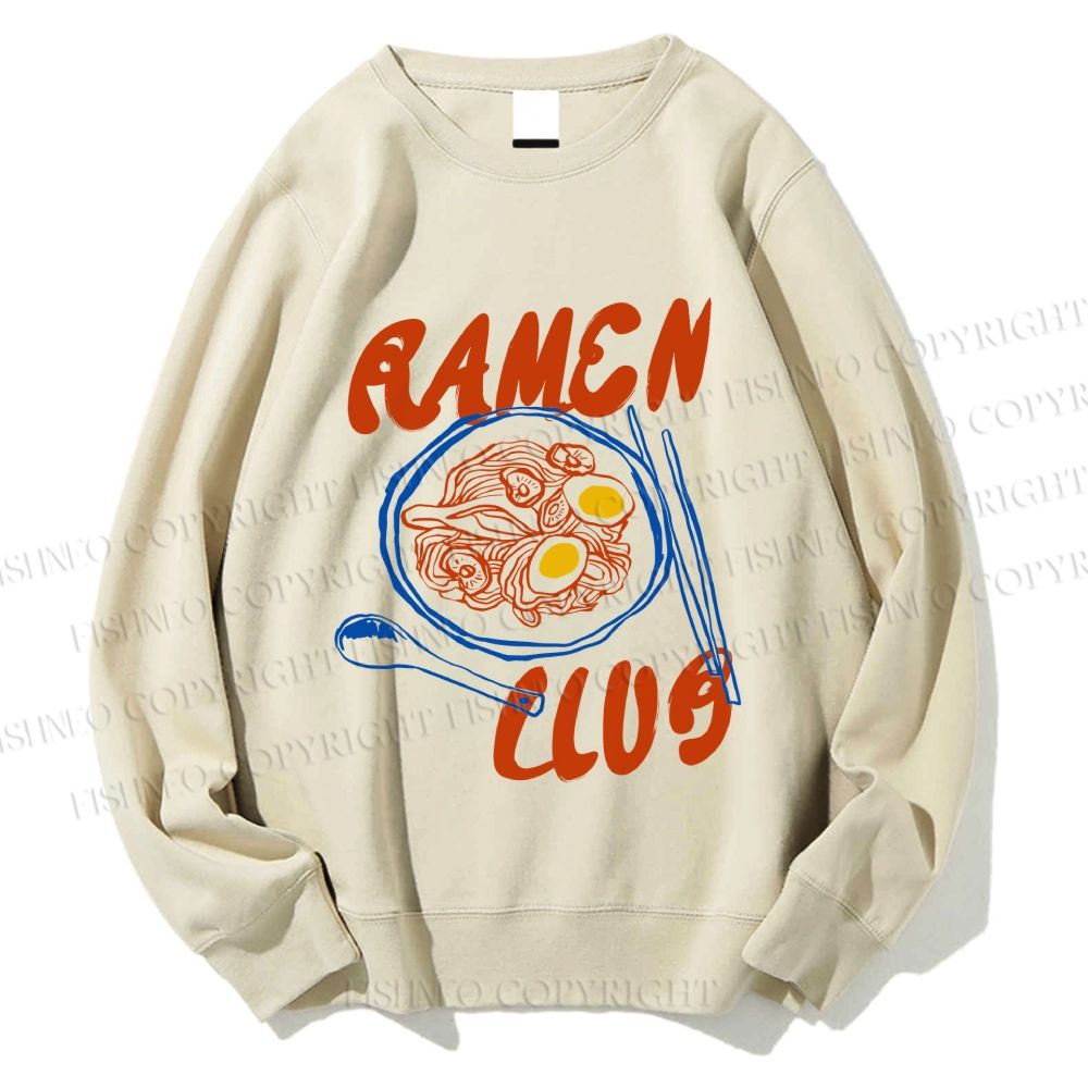 Unisex Ramen Club Printed Sweatshirt